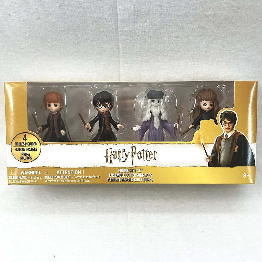 New Harry Potter Figure Gift Set of 4 Figures - Ron, Harry, Dumbledore, Hermione